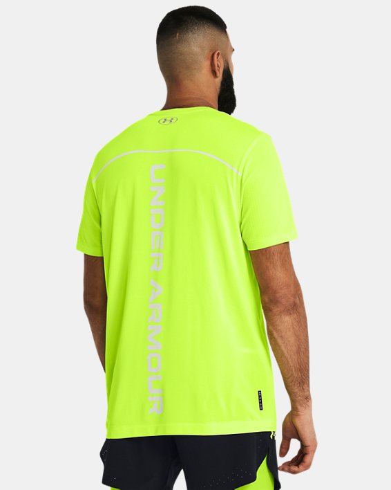 Men's UA Vanish Elite Seamless Wordmark Short Sleeve, Green, pdpMainDesktop image number 1
